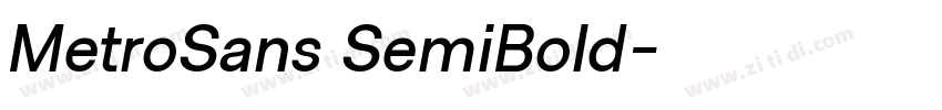 MetroSans SemiBold字体转换